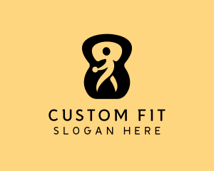 Fitness Trainer Kettlebell logo design