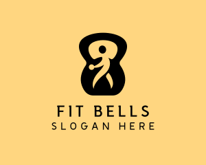 Fitness Trainer Kettlebell logo design