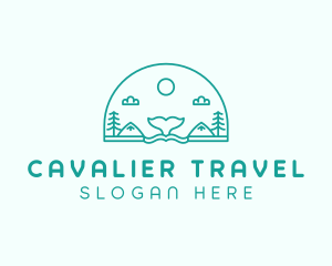 Nature Whale Travel Tour logo design