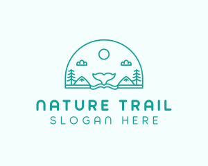 Nature Whale Travel Tour logo design