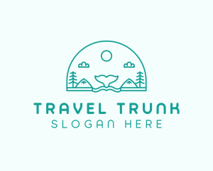 Nature Whale Travel Tour logo design