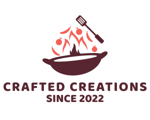 Stir Fry Cooking logo design