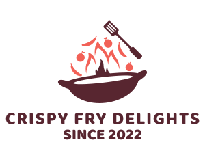 Stir Fry Cooking logo design