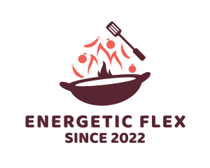 Stir Fry Cooking logo design