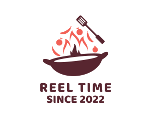 Stir Fry Cooking logo design