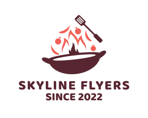 Stir Fry Cooking logo design