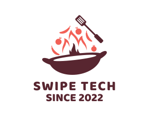 Stir Fry Cooking logo design