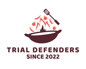 Stir Fry Cooking logo design