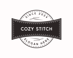 Retro Needle Thread Sewing logo design