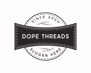 Retro Needle Thread Sewing logo design