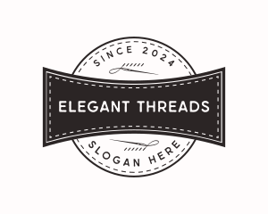 Retro Needle Thread Sewing logo design