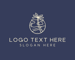 Tropical Seaside Summer Beach logo