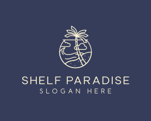 Tropical Seaside Summer Beach logo design