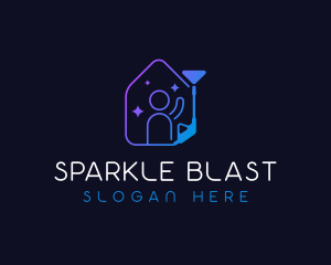 Sparkling Pressure Washer logo design