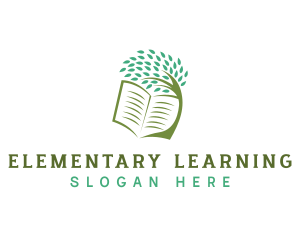 Book Tree Learning Book logo design