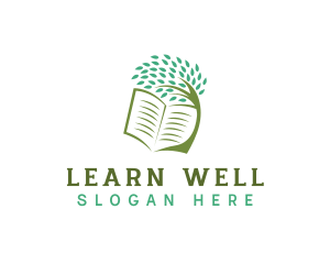 Book Tree Learning Book logo design