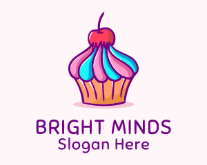 Sweet Cherry Cupcake Logo