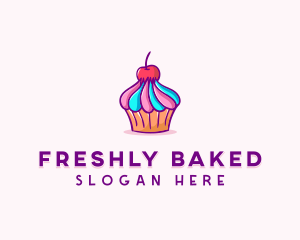 Sweet Cherry Cupcake logo design