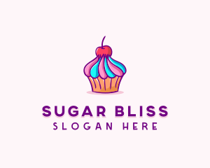 Sweet Cherry Cupcake logo design