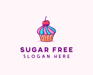 Sweet Cherry Cupcake logo design