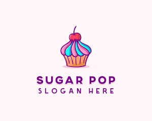 Sweet Cherry Cupcake logo design