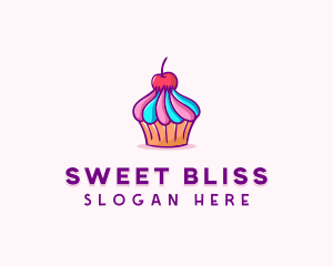 Sweet Cherry Cupcake logo design