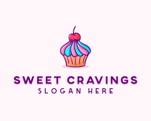 Sweet Cherry Cupcake logo design