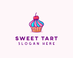 Sweet Cherry Cupcake logo design