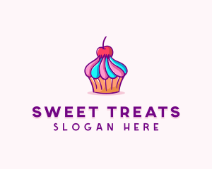 Sweet Cherry Cupcake logo design