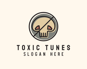 Scary Skull Skeleton logo design