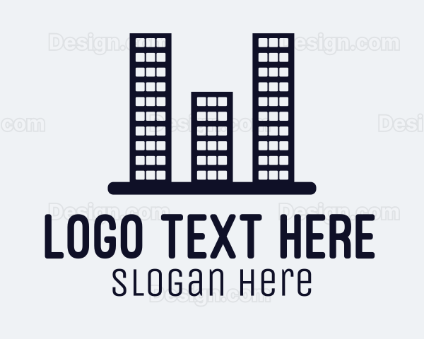 Skyscraper Bar Graph Logo