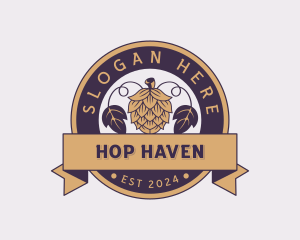 Hops Brewery Pub logo design