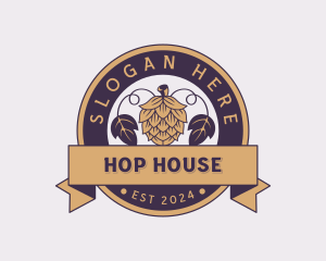 Hops Brewery Pub logo design