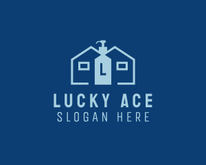 Home Sanitizer Liquid Cleaning logo design