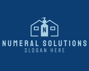 Home Sanitizer Liquid Cleaning logo design