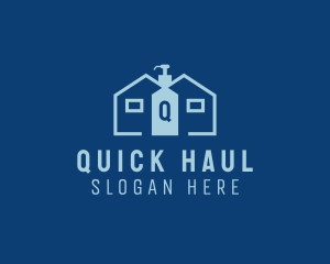 Home Sanitizer Liquid Cleaning logo design