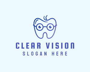 Smart Eyeglass Tooth logo design