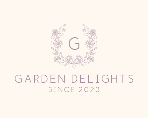 Carnation Flower Natural Gardening logo design