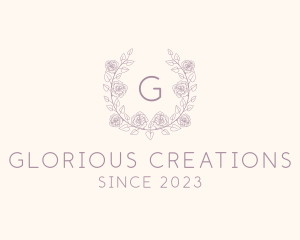 Carnation Flower Natural Gardening logo design