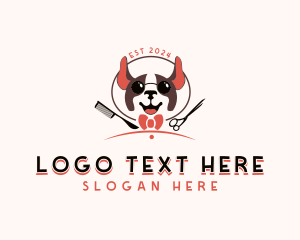 Pet Grooming Dog logo