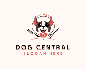 Pet Grooming Dog logo design