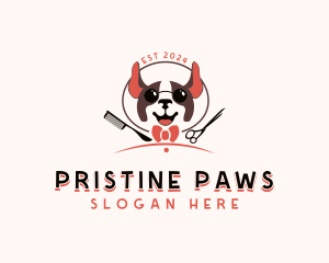 Pet Grooming Dog logo design