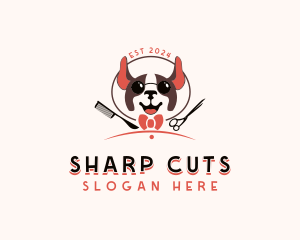 Pet Grooming Dog logo design