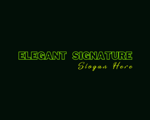 Modern Neon Signature logo design