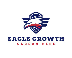 American Patriotic Eagle Shield logo design