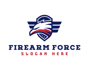 American Patriotic Eagle Shield logo design