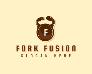 Spoon Fork Kettlebell logo design