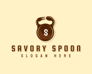 Spoon Fork Kettlebell logo design