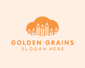 Agricultural Grains Cloud logo design