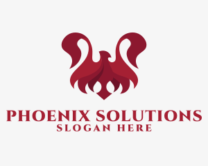 Mythical Phoenix Bird logo design